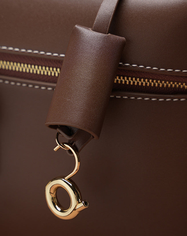 Premium Leather Square Crossbody Bag for Everyday Use
