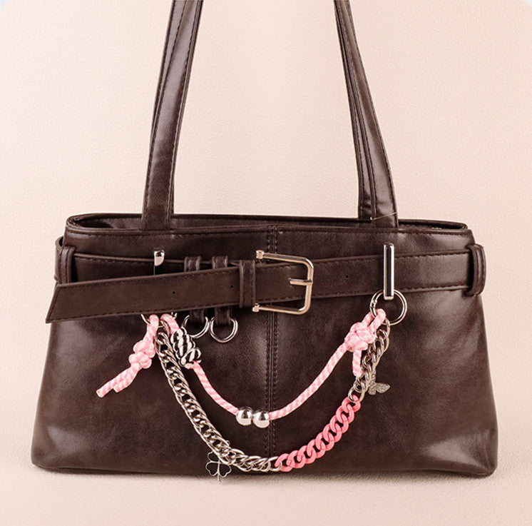 Unique handmade rope charm for women looking to personalize daily handbags