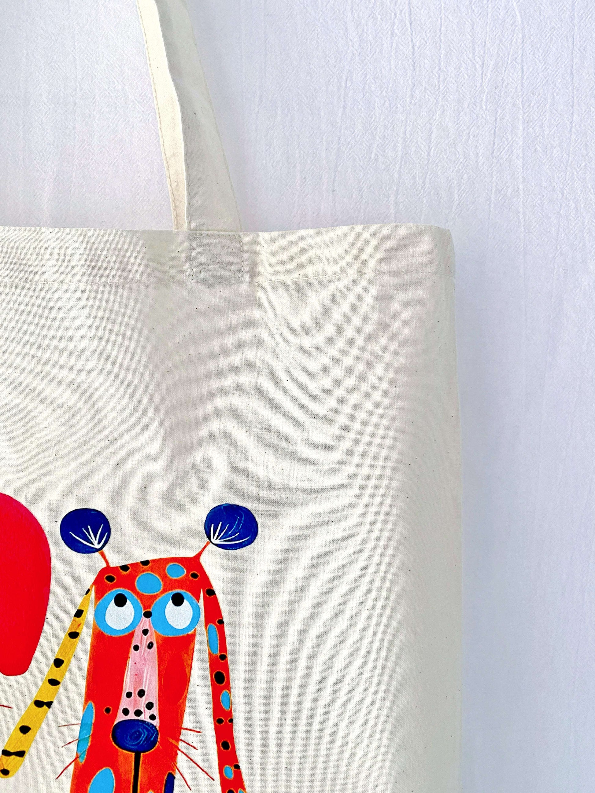 simple tote bag with puppy motif for modern lifestyle
