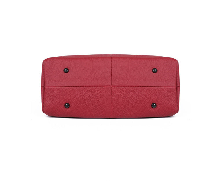 Classic Genuine Leather Women's Stylish Fashion Tote Bag Handbag Shoulder Bag Crossbody Briefcase woyaza