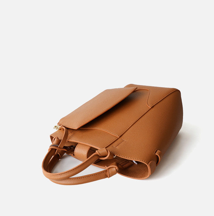 Modern Women's Leather Bucket Bag woyaza