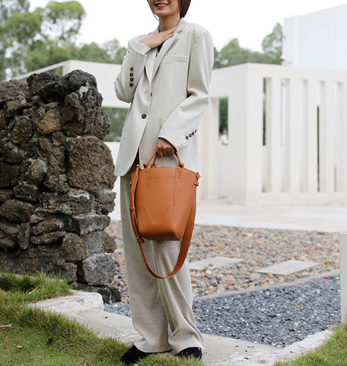 Elegant Ladies' Leather Handbag Shoulder Purse woyaza