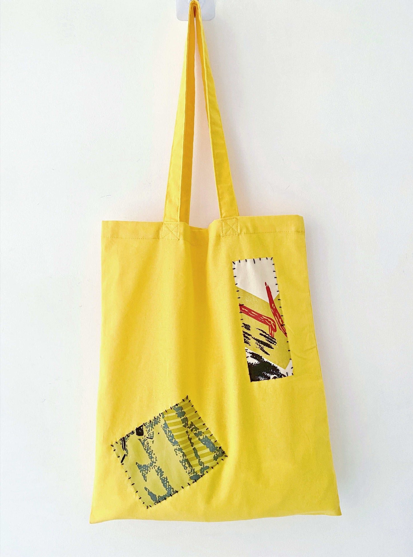 Minimalist yellow tote, ideal unique birthday gift for her.