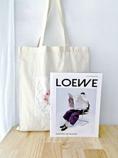Relaxed style tote bag, perfect for someone who enjoys artistic DIY customization.