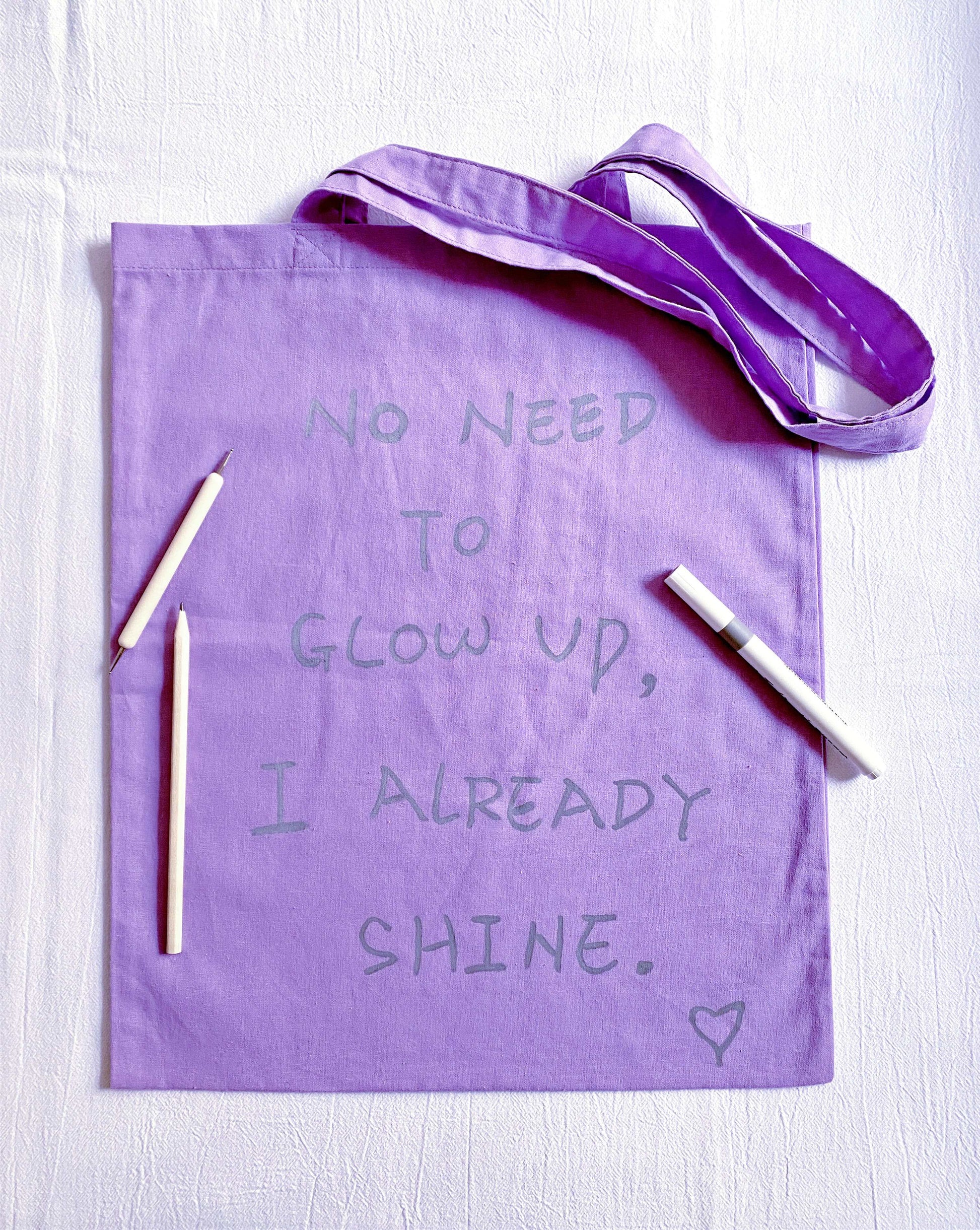 stylish purple tote bag made with sustainable fabric