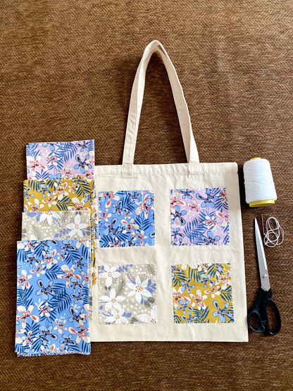 Unique handmade patchwork bag prepared as a special present for a mother