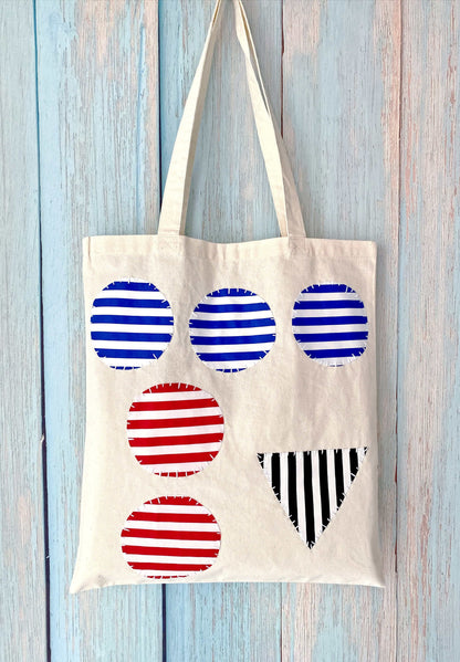 Soft cotton fabric tote, perfect for students carrying books and tablets comfortably.