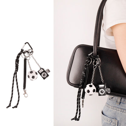 Casual keychain charm with a carabiner-style clip
