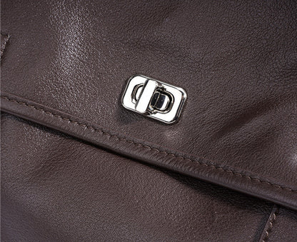 functional leather backpack for women commuters