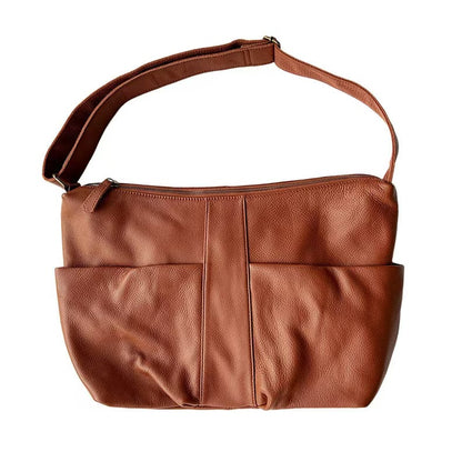 Women’s Vintage Soft Leather Work Bag with Crossbody Strap