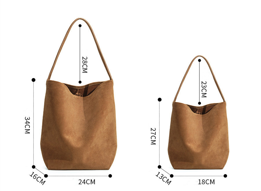 Chic Women's Suede Leather Shoulder Tote