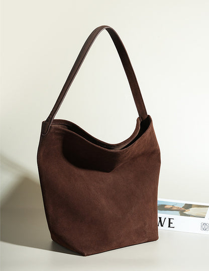 Minimalist Suede Leather Work Bag