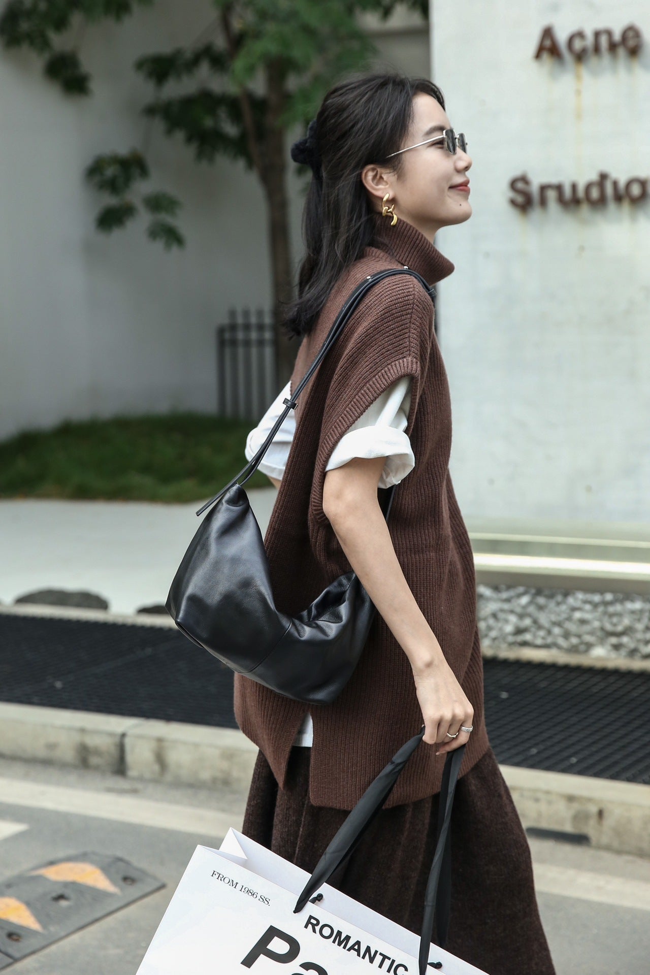 Fashionable Real Leather Women's Messenger Bag Handbag woyaza