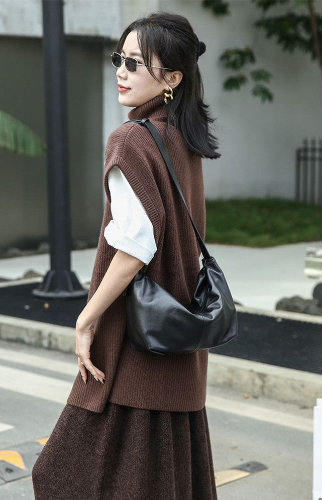 Elegant Genuine Leather Female Shoulder Bag Crossbody Purse woyaza