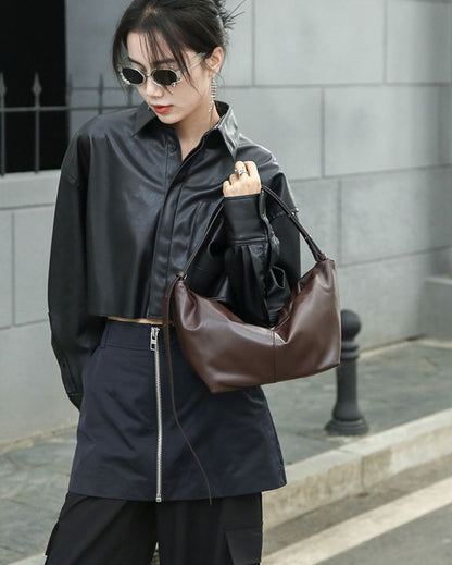 Premium Soft Leather Female Shoulder Bag Crossbody Handbag woyaza
