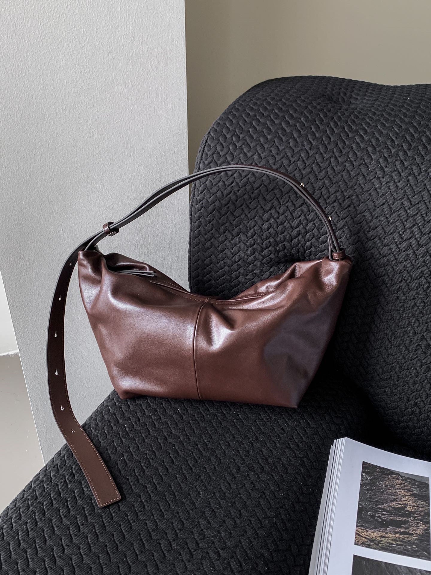 Elegant Genuine Leather Ladies' Shoulder Bag Crossbody Tote woyaza