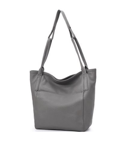 Modern Soft Leather Women's Shoulder Tote for Work woyaza