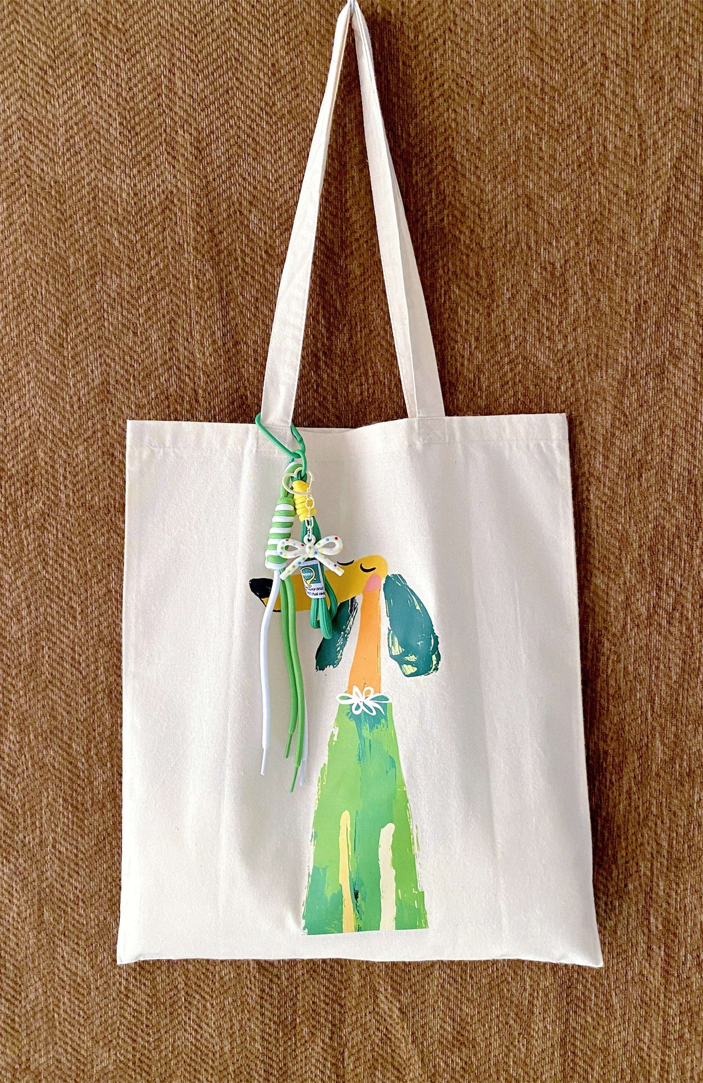 Hand-printed artistic patterns on a soft-washed natural cotton surface.