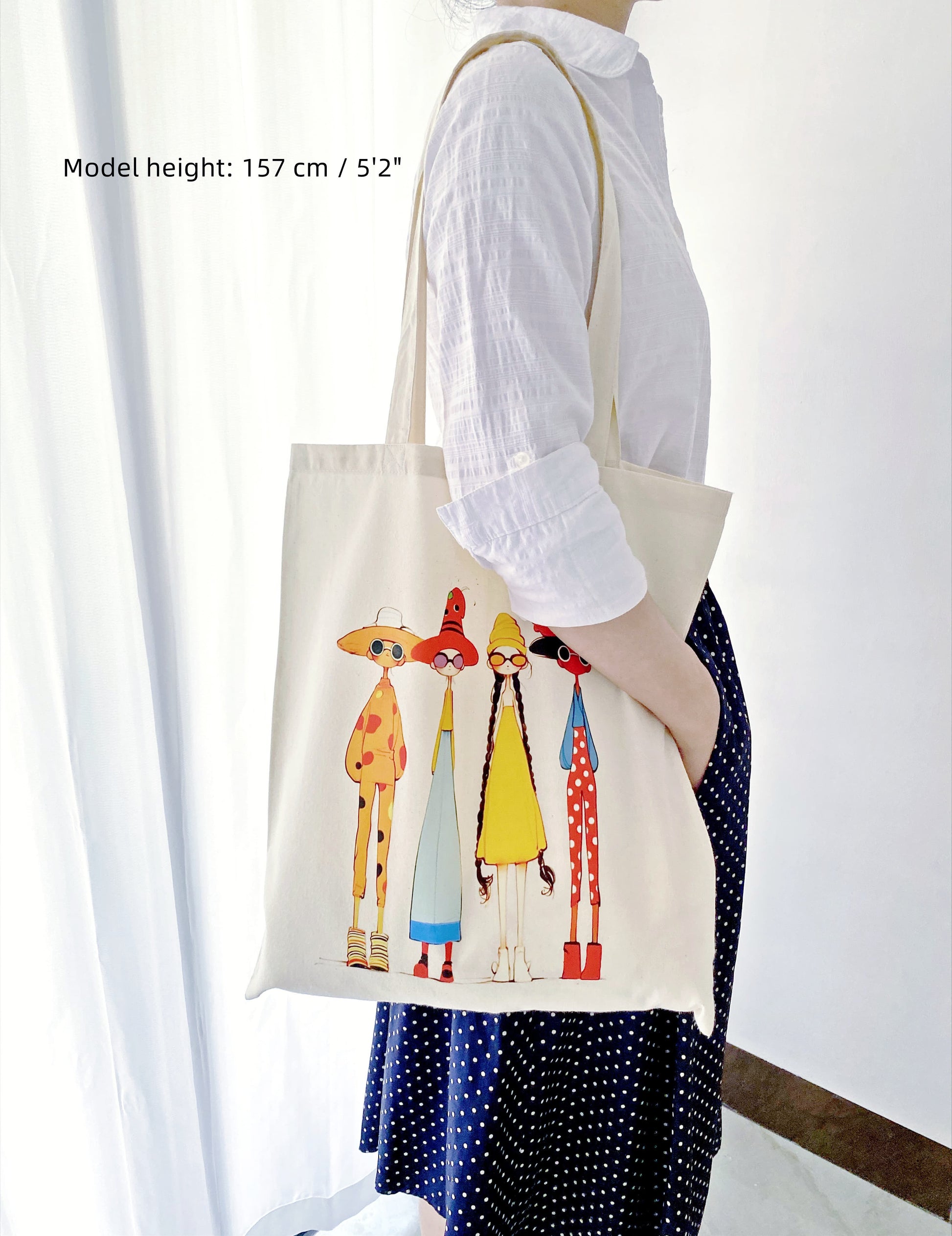 roomy cotton tote suitable for everyday errands and groceries