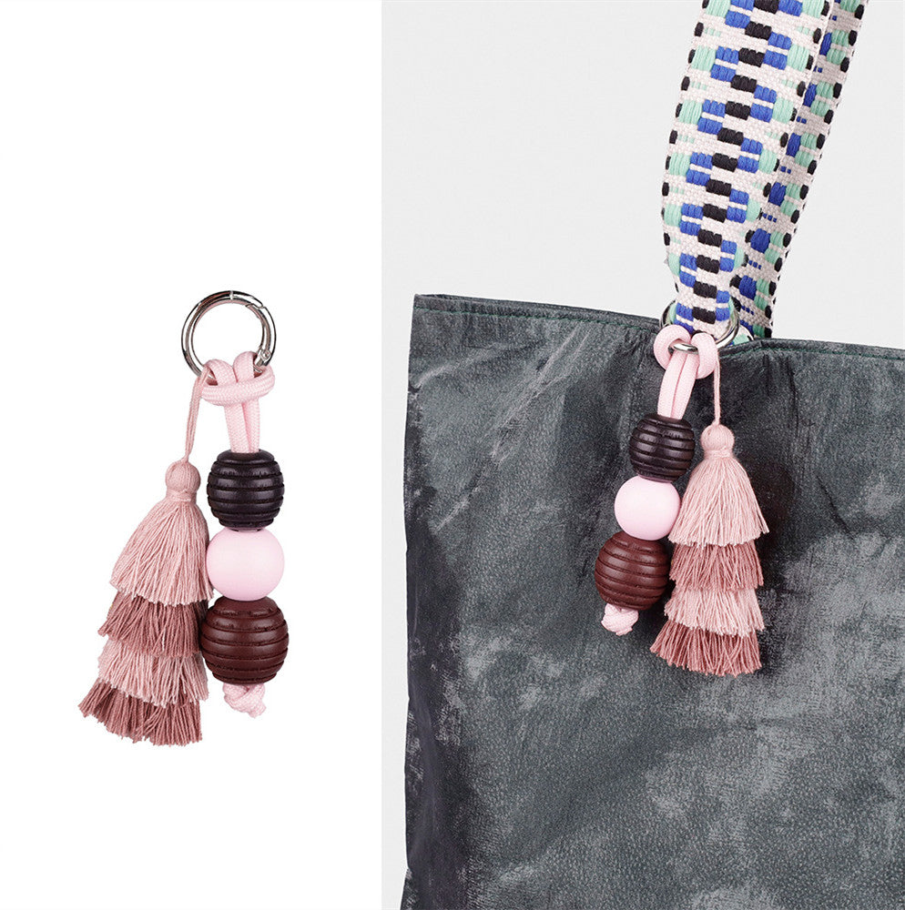 Beaded Fringe Bag Pendant