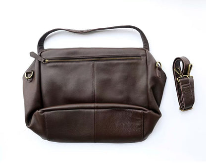 Women's Genuine Leather Shoulder Bag for Work, Shopping, and Travel