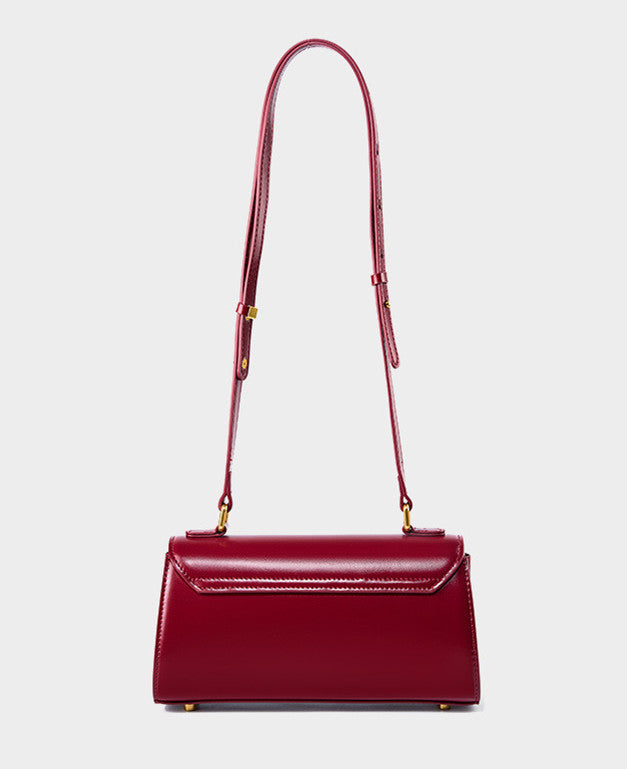 Classic Leather Satchel Bag for Women with Flapover Closure