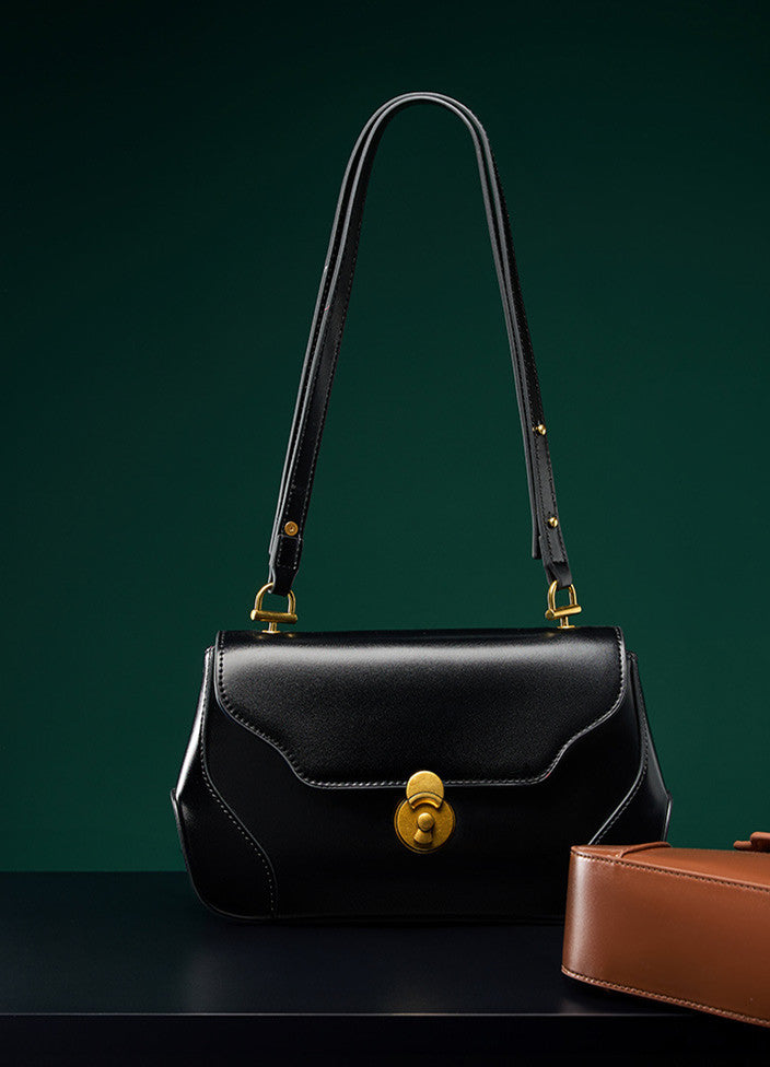 Sleek and Stylish Ladies Leather Sling Bag with Adjustable Strap