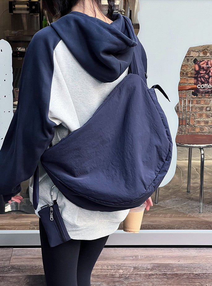 Roomy crossbody bag for weekend activities