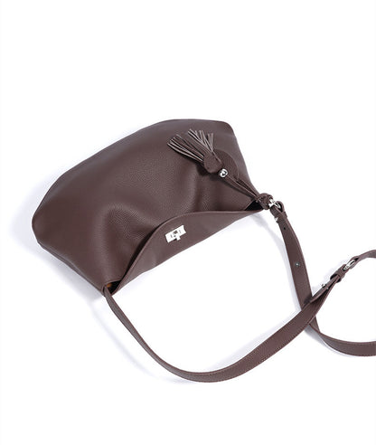 versatile leather crossbody tote