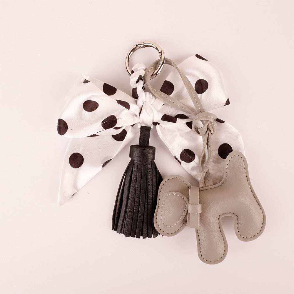 Vintage animal bag decoration with tassel