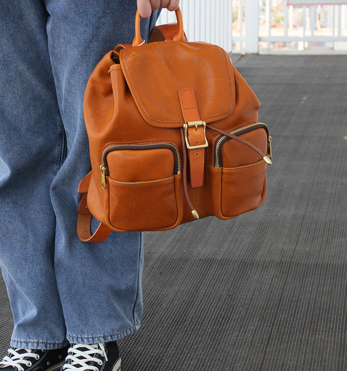 Exquisite Vintage Leather Rucksack