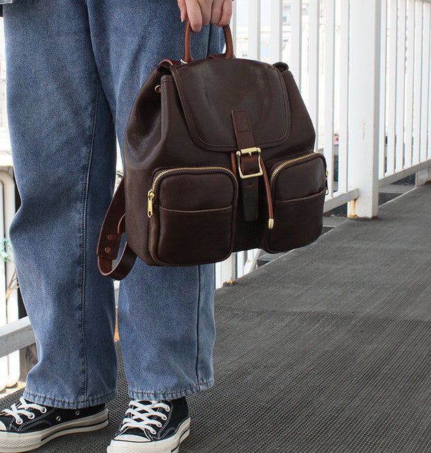 Fashionable Vintage Leather Backpack for Urban Adventures