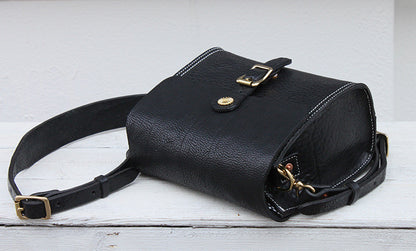 Vintage Style Leather Messenger Bag for Ladies