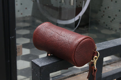 High-Quality Round Leather Shoulder Bag for Women