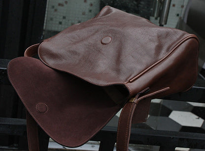 Vegan-Friendly Vintage Style Leather Crossbody Bag