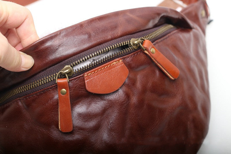 Luxurious Leather Waist Pack woyaza