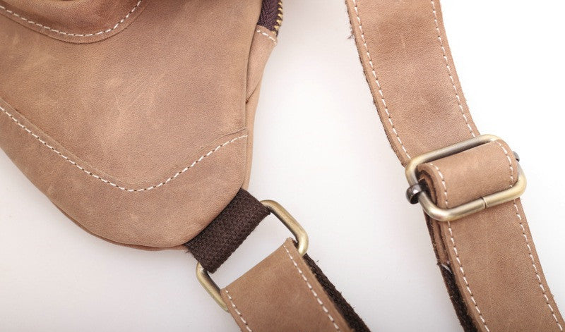 Distinctive Leather Chest Bag for Stylish Men woyaza