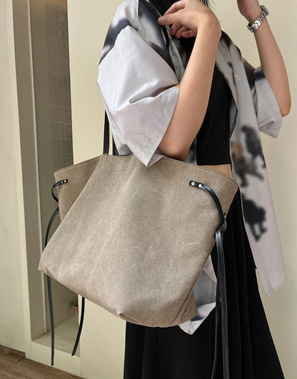 Roomy canvas tote for grocery shopping and errands