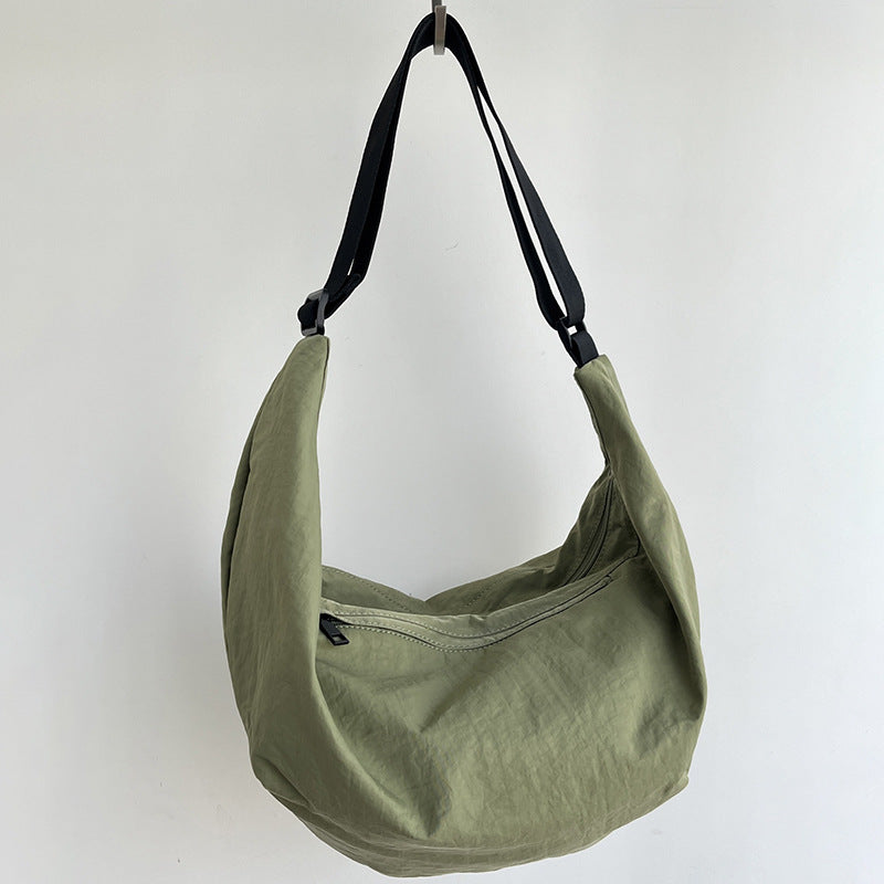 Soft side body hugging bag for outdoor hiking and walking