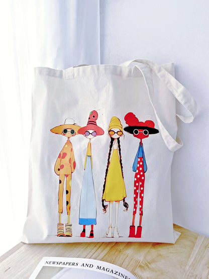 Detail of ink texture on hand-printed tote bag celebrating female connection