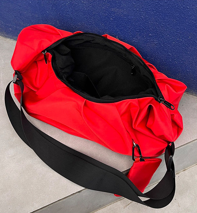 Roomy crescent shoulder bag for casual travel