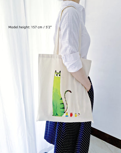 Charming kitty design bag for city walks or coffee runs