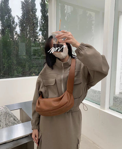 Slouchy fabric crossbody purse ideal for hands-free shopping and travel