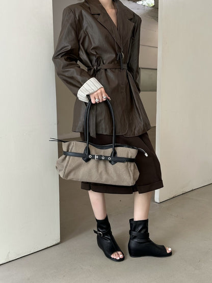 Everyday shoulder bag paired with a laid-back outfit