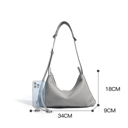 minimalist crossbody bag in genuine leather