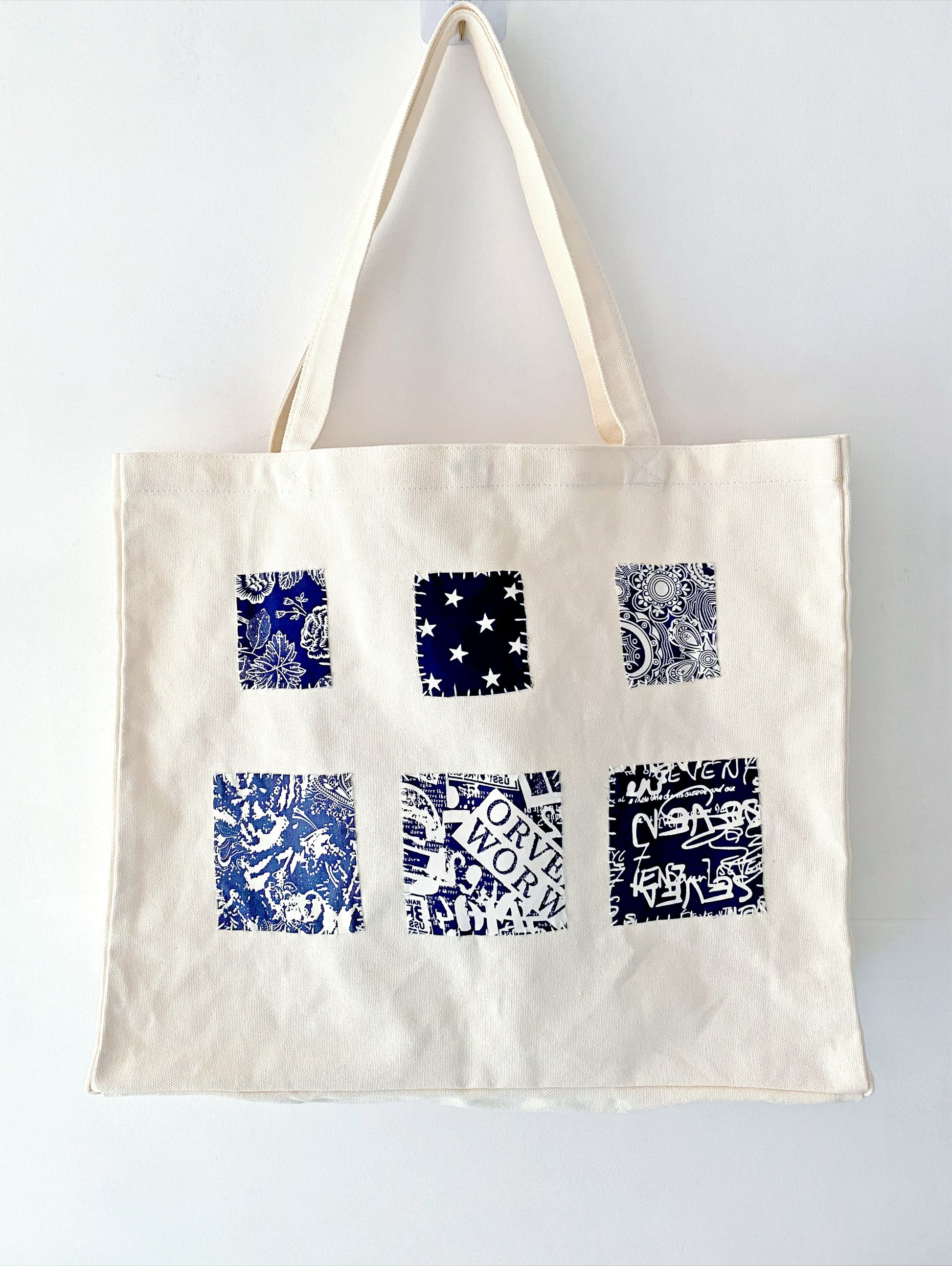 Bag filled with groceries, books, and daily essentials