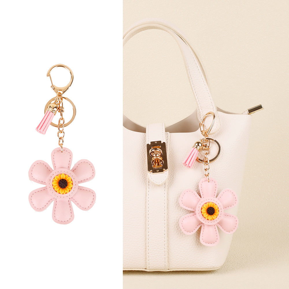 Handmade floral charm for bags, keys, and gift giving