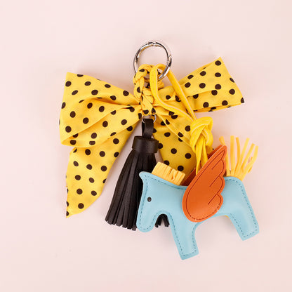 Yellow polka dot bow accessory for gifting